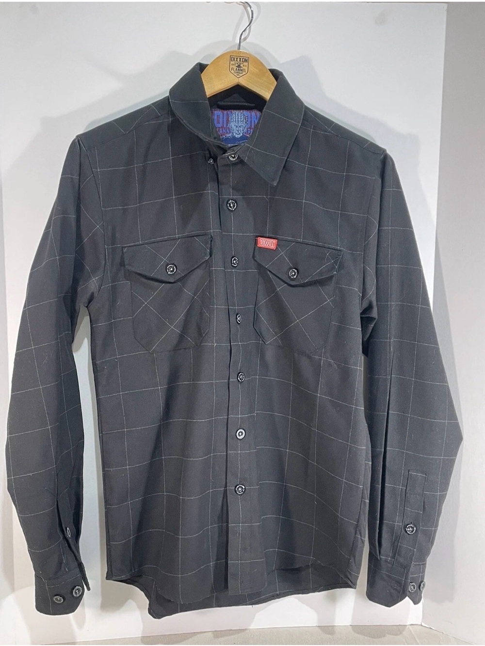 DIXXON Black Windowpane Check Button-Down Shirt